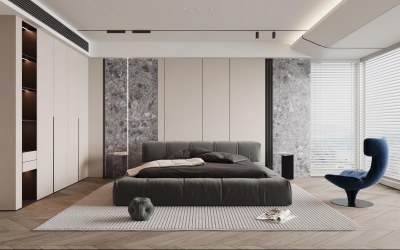 现代卧室3D模型下载